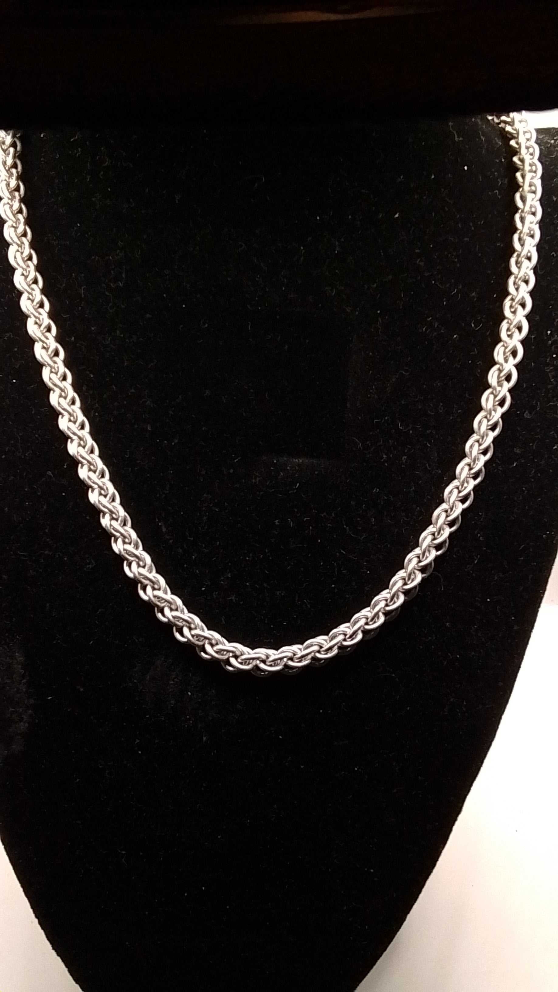 Jens Pind Linkage 3 Chainmaille Necklace - Bright Aluminium