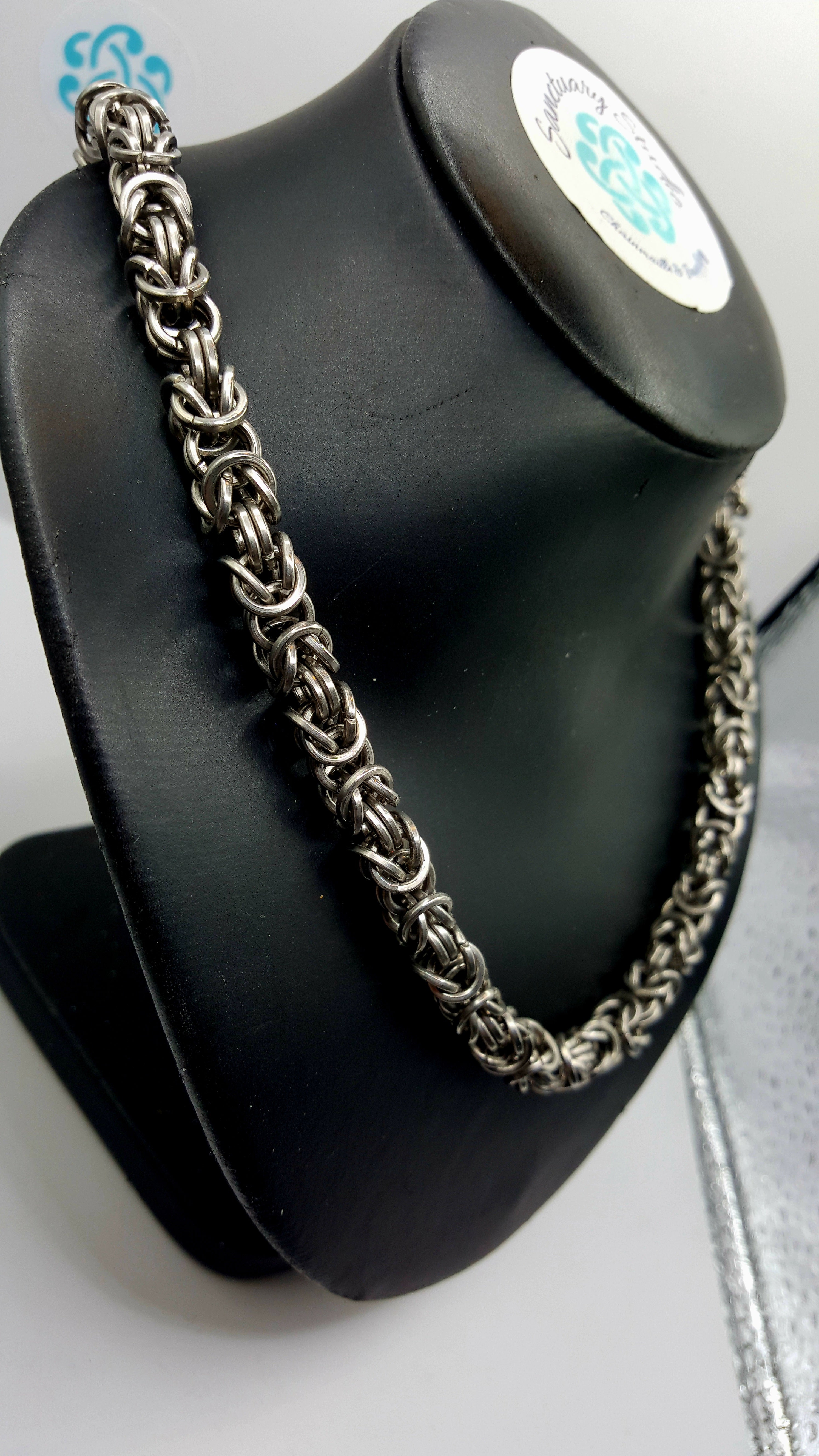 Byzantine Chainmaille Necklace / Wallet Chain - Stainless Steel