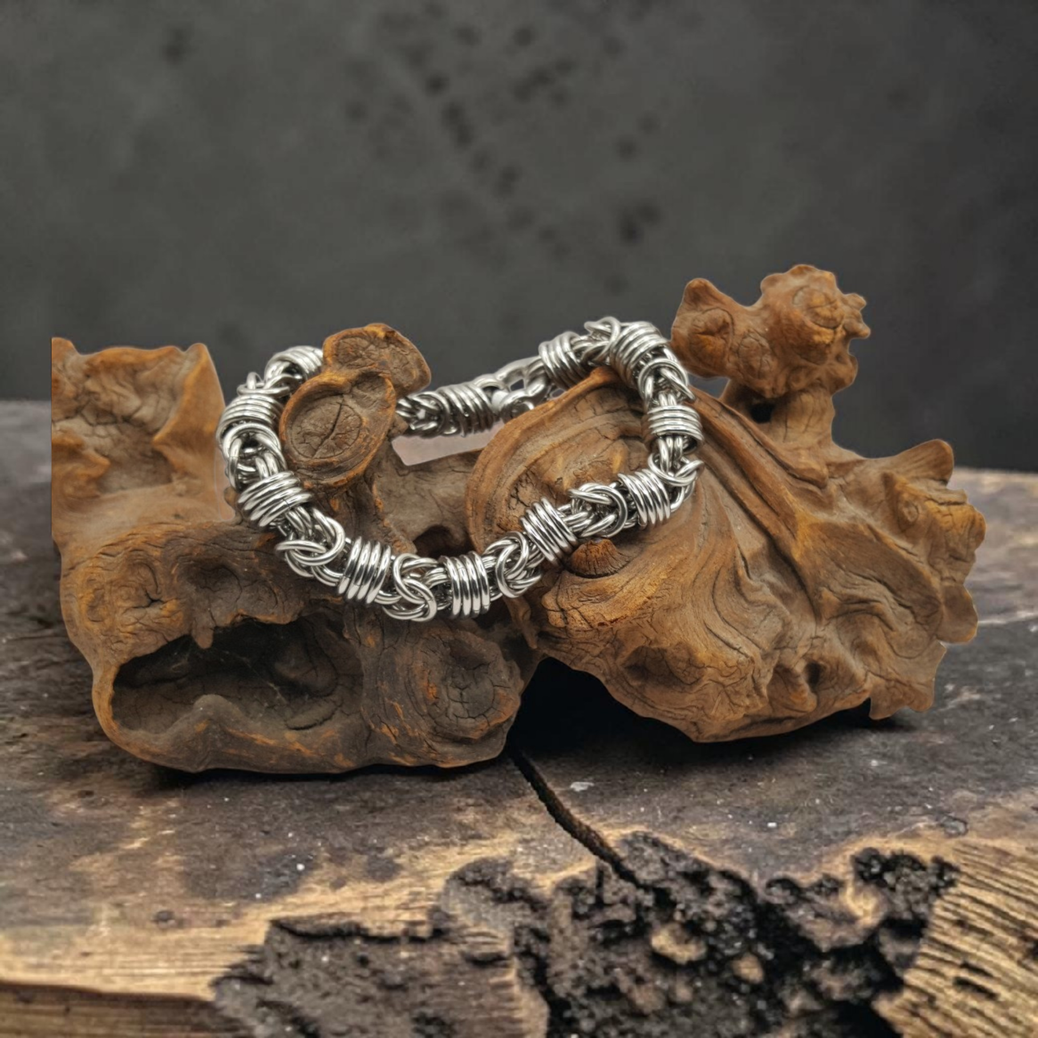Byzantine Orbital  Chainmaille Bracelet - Stainless Steel