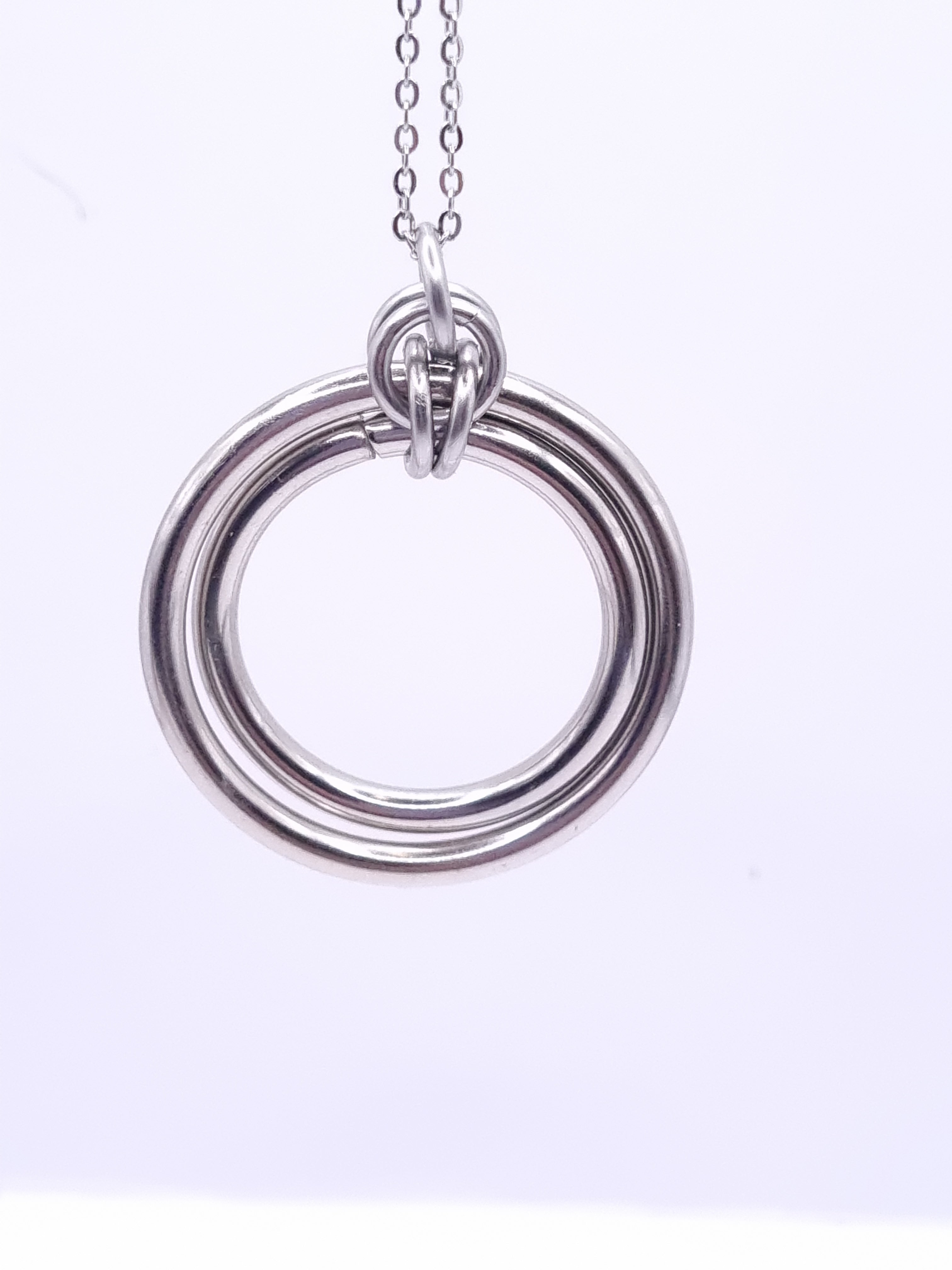 Gemini double ring Pendant image 2
